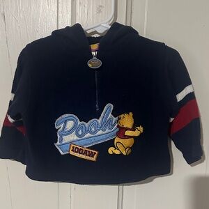 Vintage Disney Pooh Kids Hoodie - Embroidered Details!